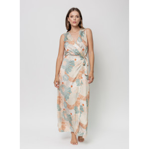 Wiązana sukienka maxi Eco Vero - Wiązana sukienka maxi Eco Vero XL