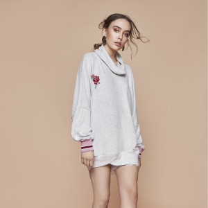 Miękka bluza z półgolfem - Miękka bluza z półgolfem L/XL